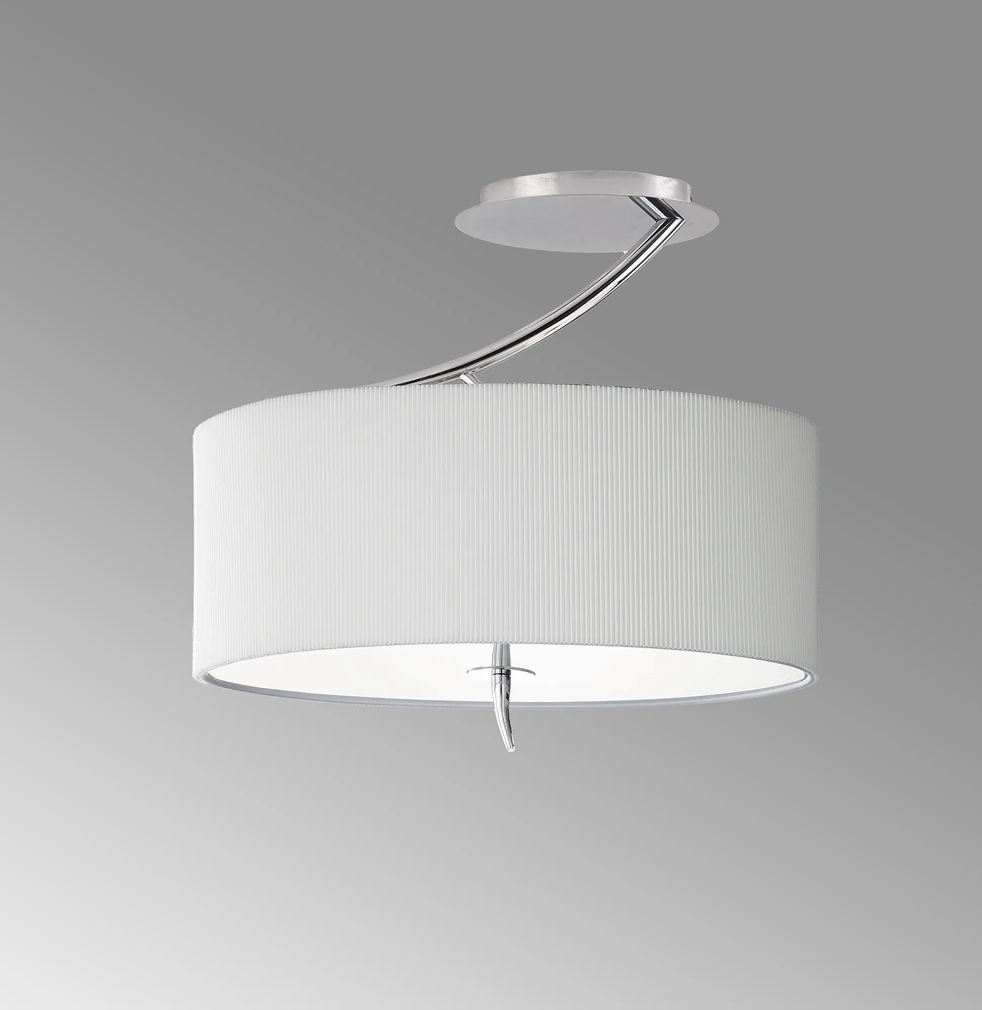 Eve Polished Chrome-Spain White Ceiling Lights Mantra Semi Flush Fittings